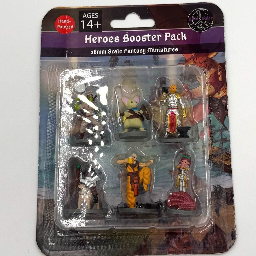 Wildspire Heroes Booster Pack Pre-Painted DND Miniatures 28mm Scale DnD Figures